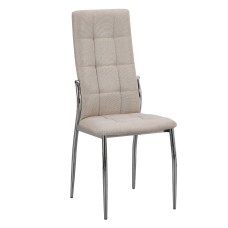 Silla De Comedor Moderno Laci De Tela Color Beige