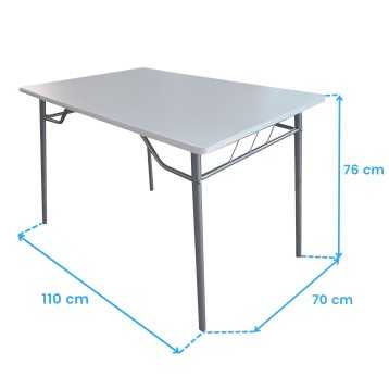 mesa Color Blanco y gris cotas