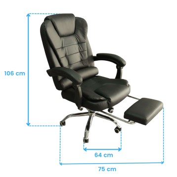 Silla Oficina con Reposapiés cotas