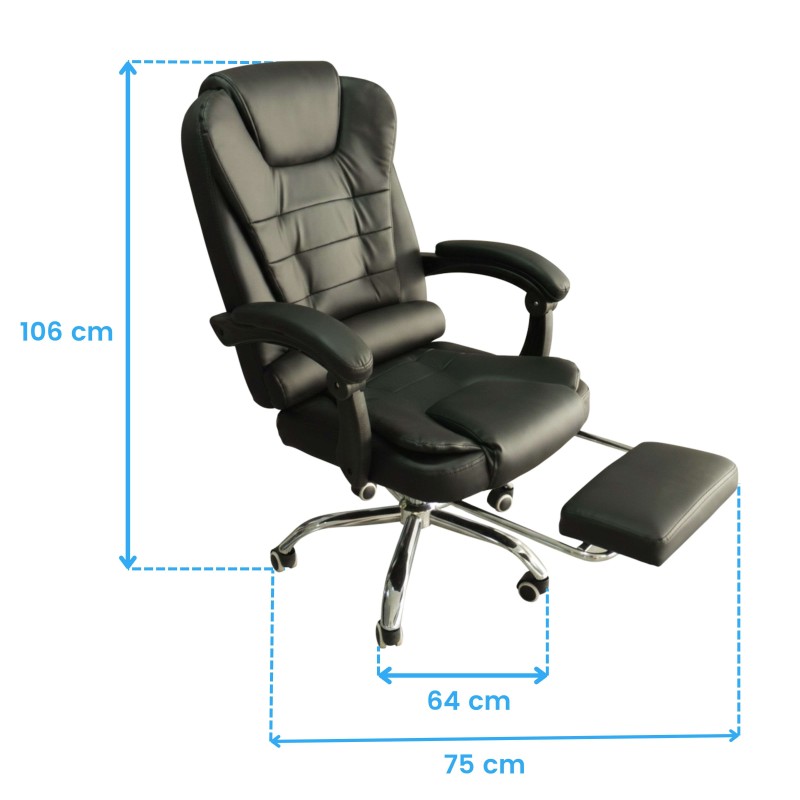 Silla Oficina con Reposapiés cotas