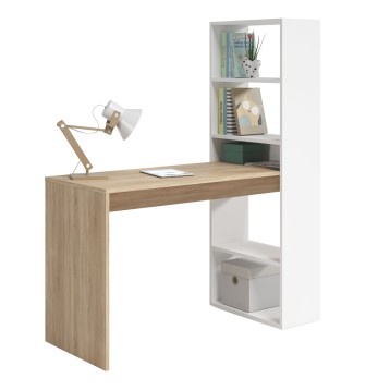 Pack Juvenil Blanco Artik y Roble Canadian Escritorio