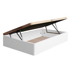 Cama Canapé de Apertura Lateral Plenit Blanco Mate Con Base Tapizada