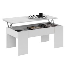 Mesa de Centro Elevable 100x50 cm Blanco