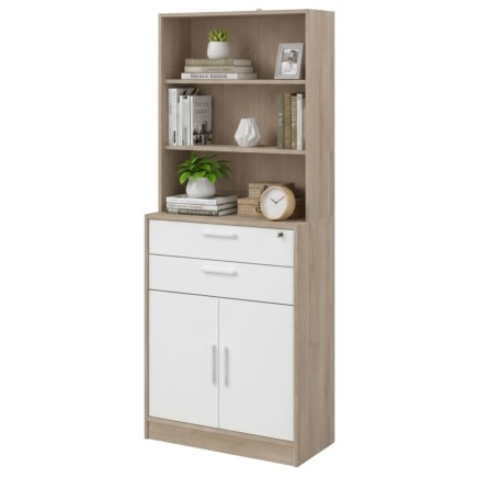 Estanteria alta oficina con puertas portada