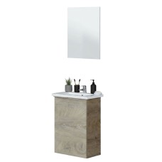 Mueble de baño Suspendido Compact Roble Alaska 40 cm (Lavabo Incluido)