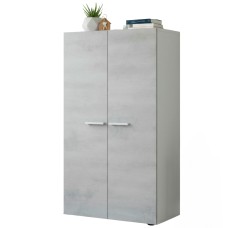 Mueble Zapatero Recibidor Armario Cemento 2 Puertas 55 cm