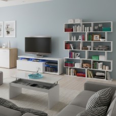Pack Muebles Salón Santorini mesa TV+estantería+mesa centro