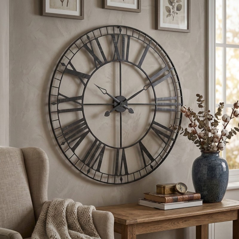 Reloj de pared Tibor Color Negro 88 cm