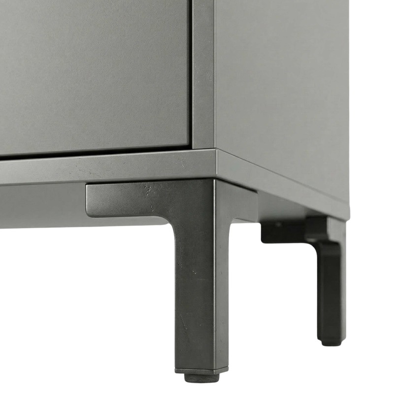 Columna de Cocina Despensa Smoke Con Estantes Color Gris 60x188x42 cm