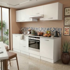 Cocina modular Eko blanco mate 8 muebles 240 cm