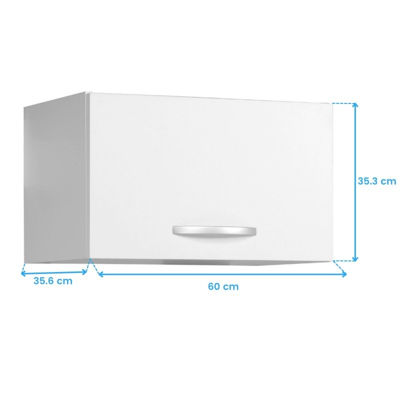 Módulo Aéreo Cocina EKO 1 puerta sobre campana blanco mate 60X36 cm medidas