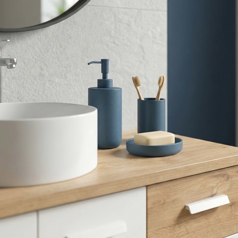 Mueble De Baño Con Patas Aqua Blanco Y Roble Gold (Lavabo Opcional) 82x92x50 cm