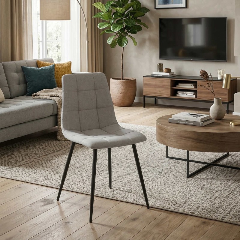 Silla Salón Comedor Portland Color Gris Silla Salón Comedor Portland Color Gris