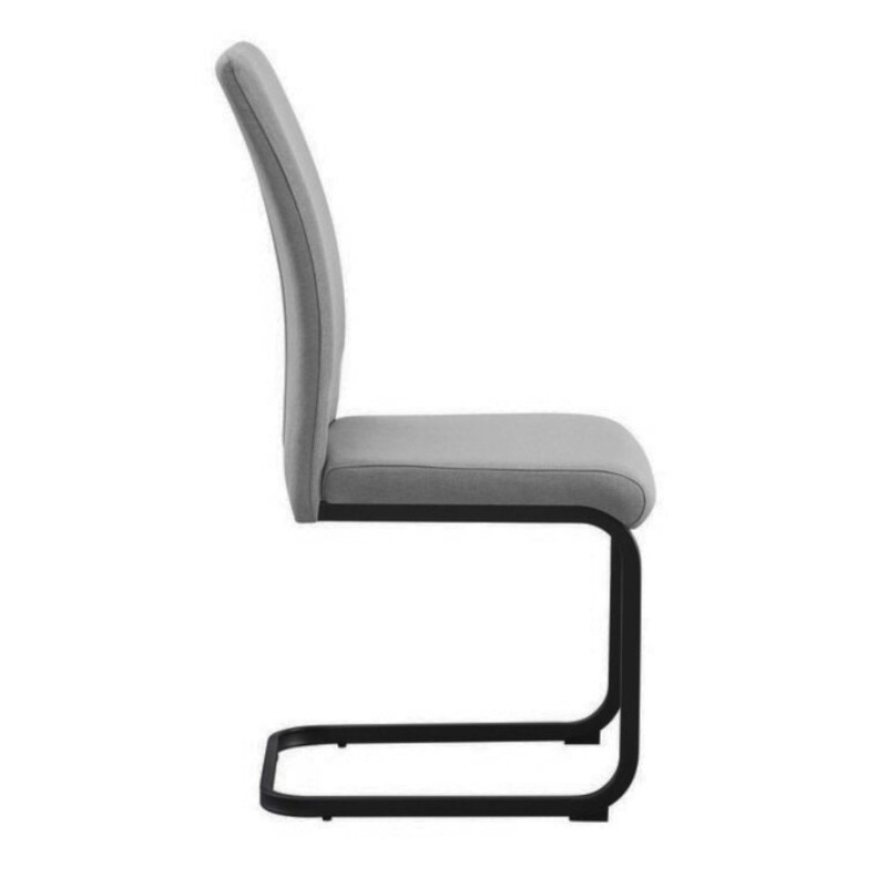 Silla Salón Comedor Tacoma Color Gris Estilo Minimalista con Respaldo Ergonómico