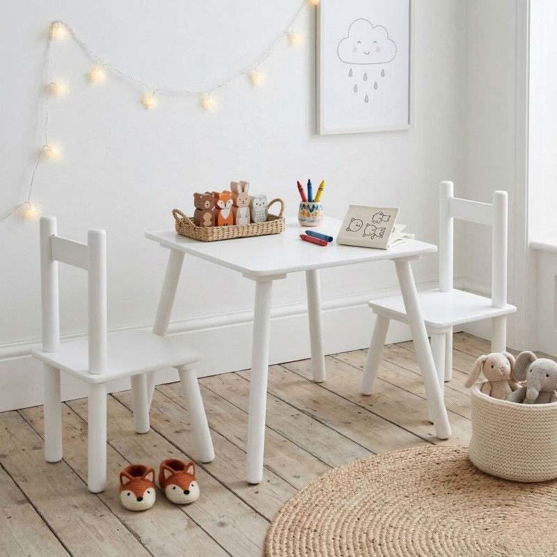 conjunto mesa y 2 sillas infantiles 7