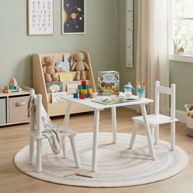 conjunto mesa y 2 sillas infantiles 8