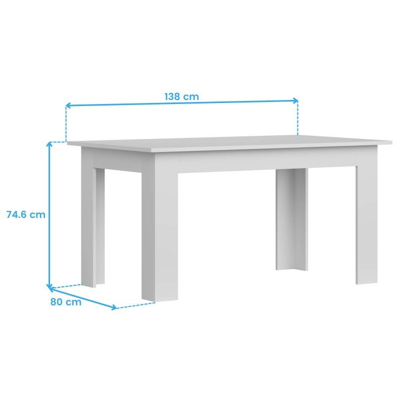 Pack 4 Muebles Salón Completo Opole Blanco Mate y Roble Claro Diseño Nórdico