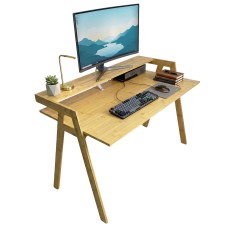 Mesa Escritorio Take Bambú Color Marrón 113 cm