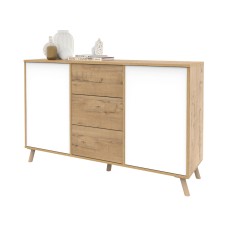 Aparador Salón Oslo roble gold y blanco mate 140 cm