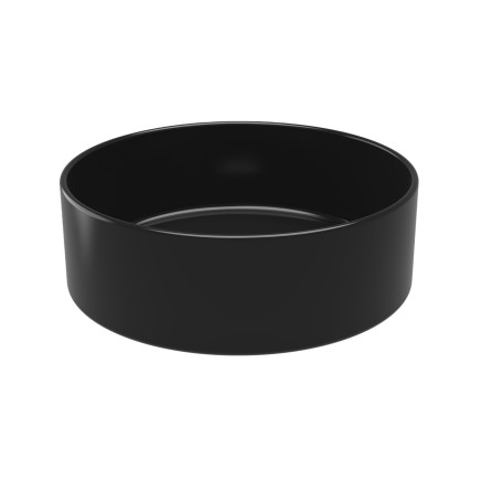 Lavabo Sobre Encimera Polaris Lavamanos Cerámico Cilíndrico Negro 36 cm
