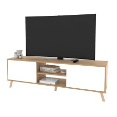 Mueble TV Oslo 160 cm Roble Gold y Blanco Mate