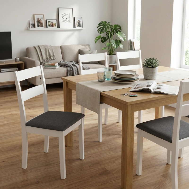 Silla de Cocina Lita Color Blanco Melamina