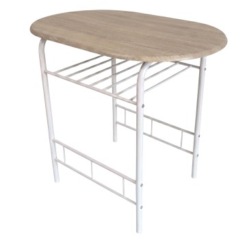 Mesa de Conjunto Mesa Cocina y 2 Sillas Butterfly Color Blanco y Roble Sonoma