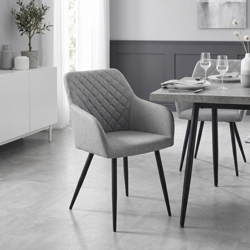 Silla Salón Comedor Rombo Color Gris