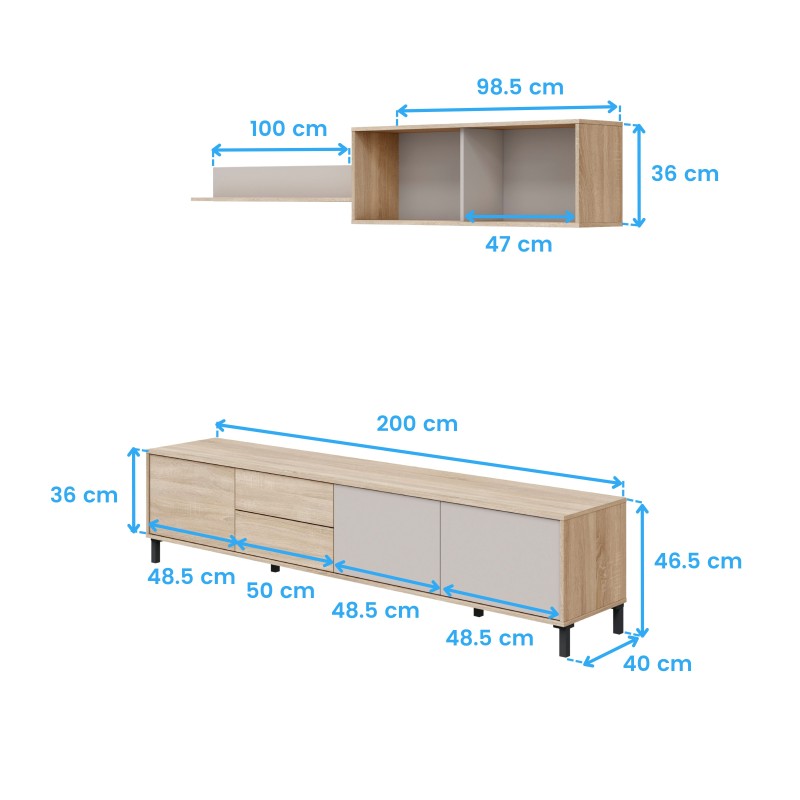 mueble bari cotas
