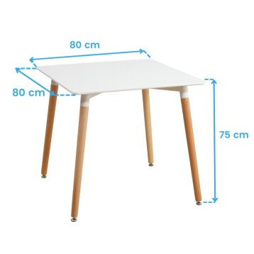Mesa cocina Cuadrada Copi cotas