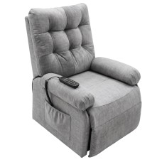 Sillón Relax Elevador Seren Levantapersonas Eléctrico Máximo Confort en Tela Gris