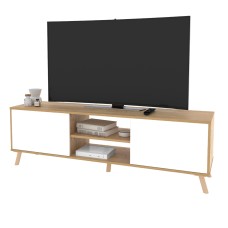 Mueble TV Oslo 160 cm Roble Gold y Blanco Mate