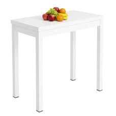 Mesa Cocina Extensible Bleca Color Blanco 80x76x40-80 cm