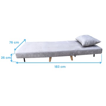 sillón cama gris claro cotas 1