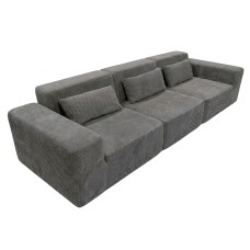 Sofá Modular Horizon 3 Plazas Gris Oscuro 307 cm