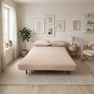 sillón cama 2 plazas beige ambiente 1