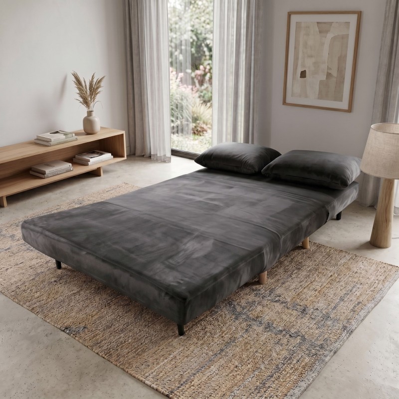 sofa cama gris oscuro 7