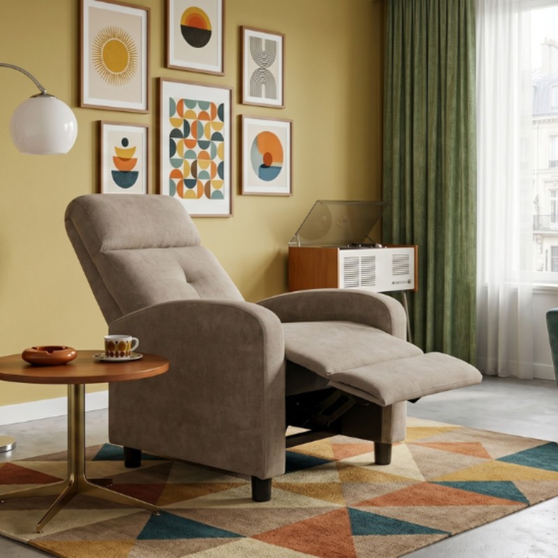 Sillón Relax Reclinable Denmark Salón Color Marrón