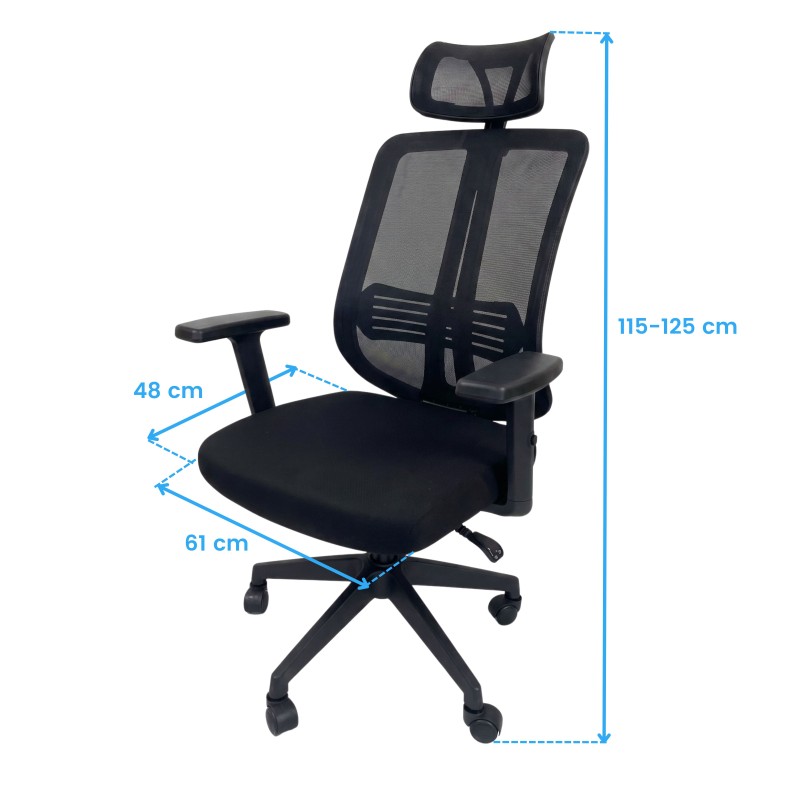 Silla Ergovan para oficina Color Negro
