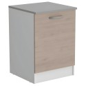 Módulo Inferior Cocina 1 Armario EKO Roble Jackson y Blanco 60x60 cm