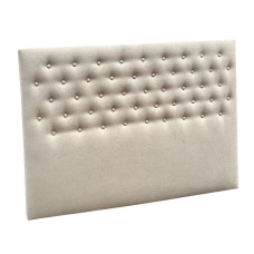 Cabecero de Cama con Capitoné Inverness Tela Color Beige 165 cm