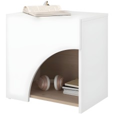 Mesita de Noche Modernas Arabia Color Blanco Mate 48x47x34 cm