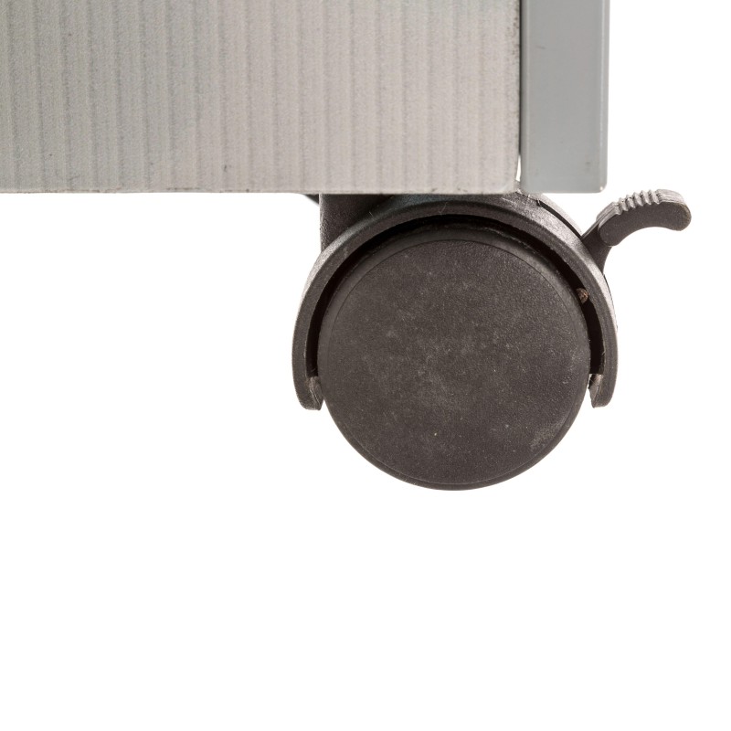 Rueda giratoria de hierro fundido negro con asas para base de mueble