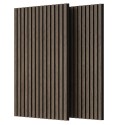 Pack de 2 Paneles Acústicos Silence Roble Nogal Oscuro y Negro 60x120 cm