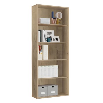 Librería Alta Oficina Moderna Color Roble Gold 197x76x33 cm