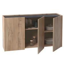 Aparador Salón Irati Estilo Moderno Color Roble Gold y Mármol 140 cm