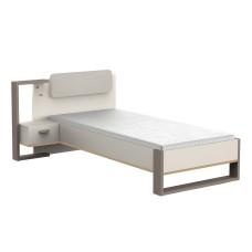 Cama Juvenil con Mesita Camillia Color Gris y Arcilla 90x200 cm