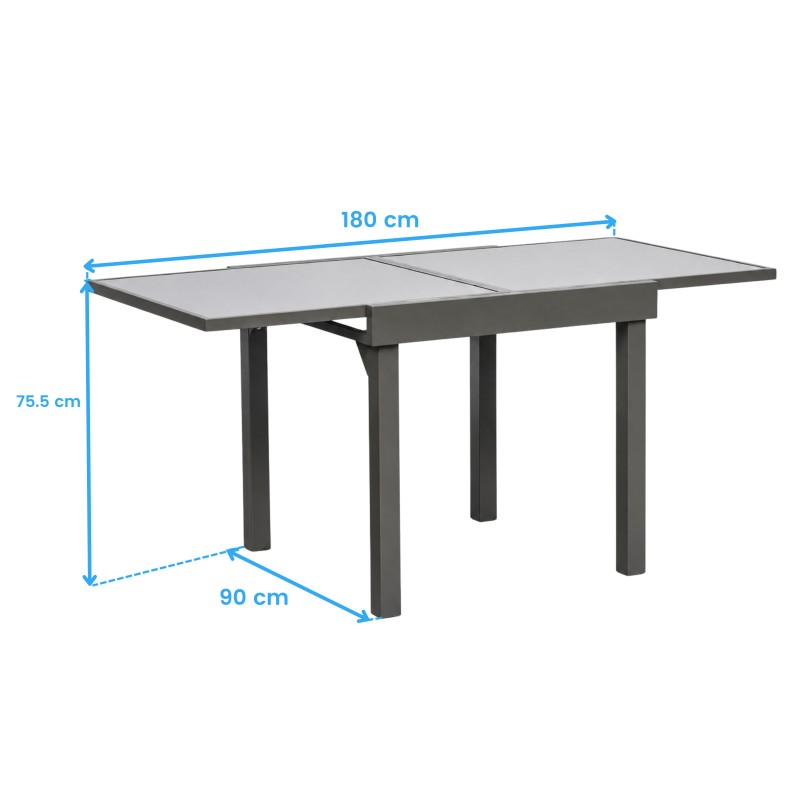pack mesa con sillas extensible cotas 1