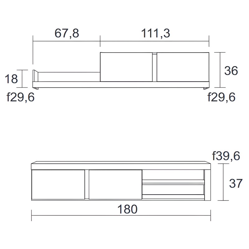 Mueble TV modular medidas