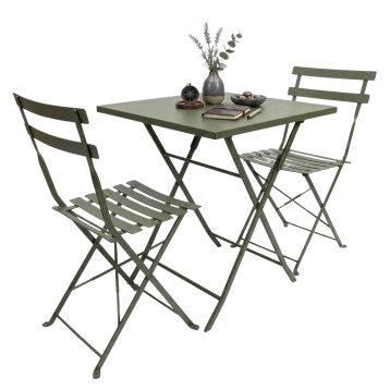 Pack Jardín Greensboro Mesa Cuadrada Y 2 Sillas Verde_Portada